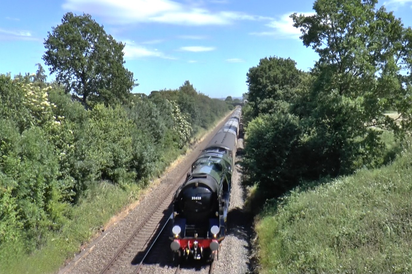 35028 passing Aston juxta Mondrum 2 - Chris Taylor